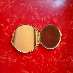 Etienne Aigner Black Leather Mirror Compact